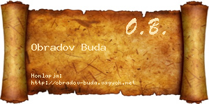 Obradov Buda névjegykártya